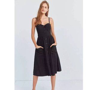 UO Emilia Button Down Midi Dress XS